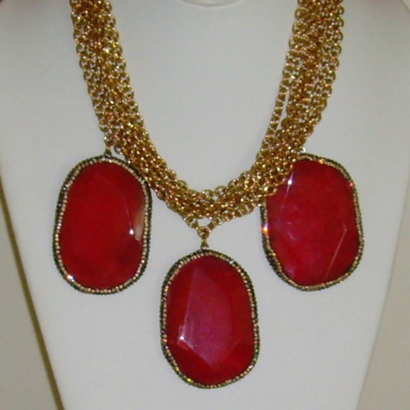 Gold-Tone and Lucite Multi-Strand Necklace - Picture 14 of 14